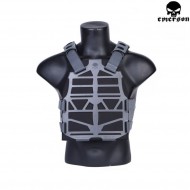 Plate Carrier Frame Vest Ss Fac Tactical Style Wolf Gray Emerson (em7364wg)