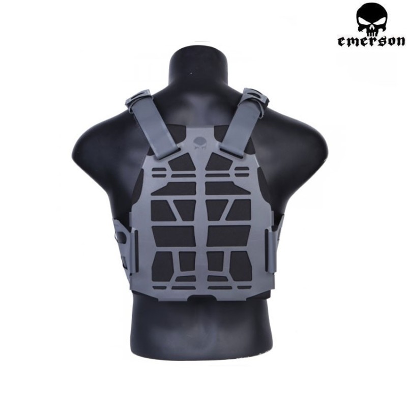 Plate Carrier Frame Vest Ss Fac Tactical Style Wolf Gray Emerson (em7364wg)