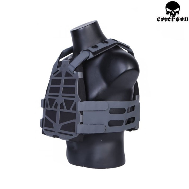 Plate Carrier Frame Vest Ss Fac Tactical Style Wolf Gray Emerson (em7364wg)