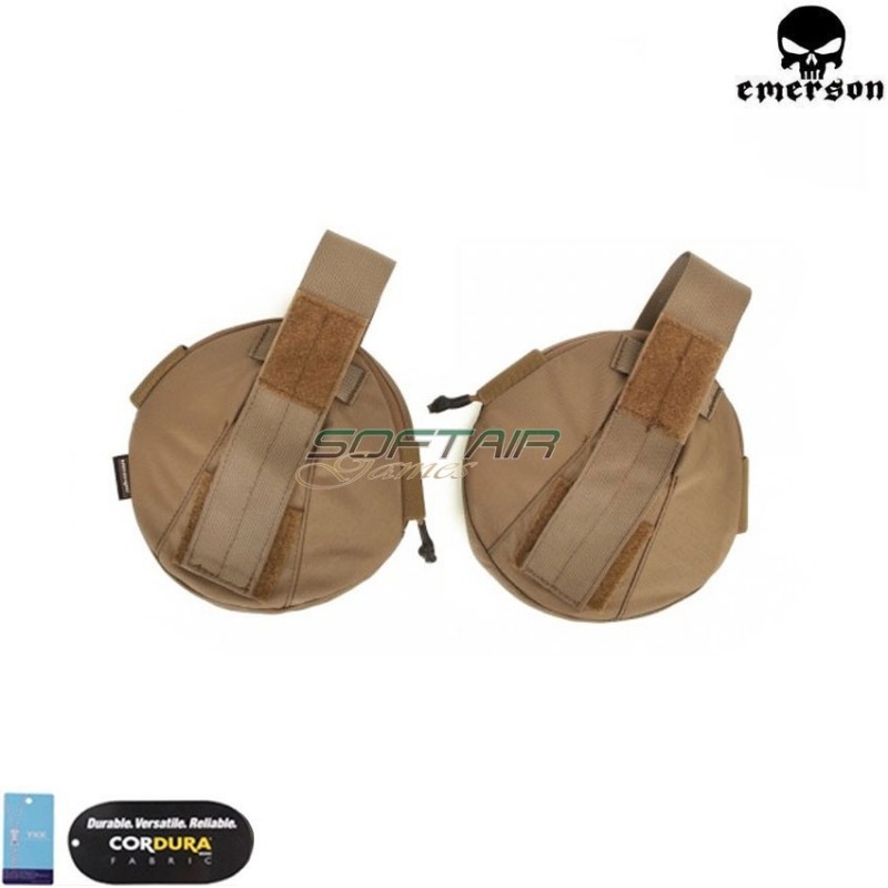 Set 2 Shoulder Armor Pad Coyote Brown For Tactical Vest Emerson (em7331cb)