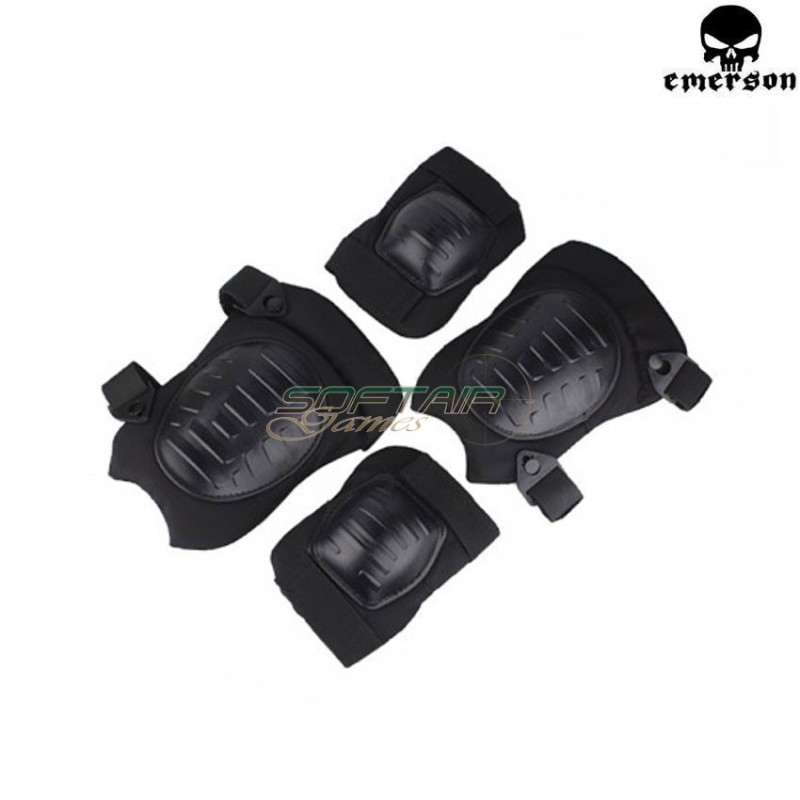 Set Ginocchiere & Gomitiere Black Military Type Emerson (em7065)