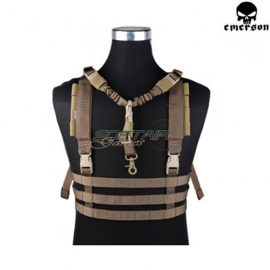 Low Profile Chest Rig Molle System Coyote Brown Emerson (em7452d)