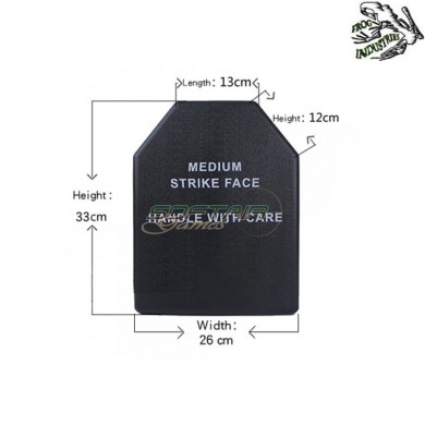 Balistic Plate Black Dummy Rigid Frog Industries® (fi-wo-veac2b)