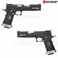 Pistola A Gas Custom Dguns Hi-capa Dragon Black Carrello & Black Grip Armorer Works (aw-110554)
