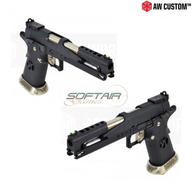Pistola A Gas Custom Dguns Hi-capa Dragon Black Carrello & Black Grip Armorer Works (aw-110554)