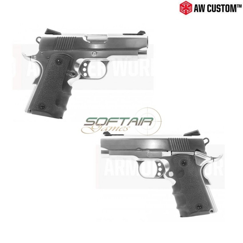 Pistola A Gas V10 Custom Silver 1911 Compact Armorer Works (aw-110649)