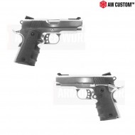 Pistola A Gas V10 Custom Silver 1911 Compact Armorer Works (aw-110649)