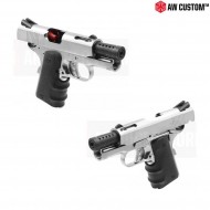 Pistola A Gas V10 Custom Silver 1911 Compact Armorer Works (aw-110649)
