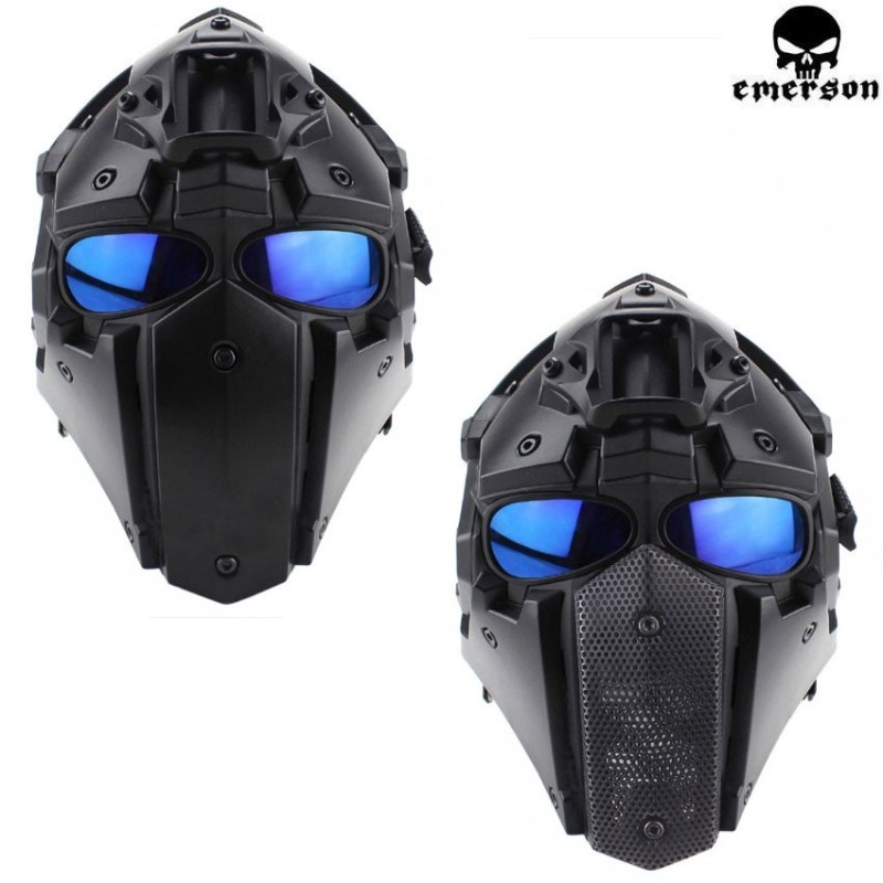 Ronin Style Black Deluxe Full Mask Ventilated W/nvg Mount Emerson (em6646b)