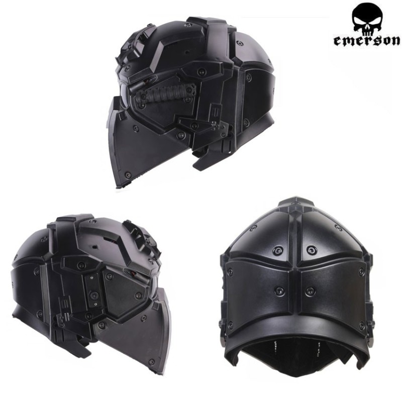Ronin Style Black Deluxe Full Mask Ventilated W/nvg Mount Emerson (em6646b)