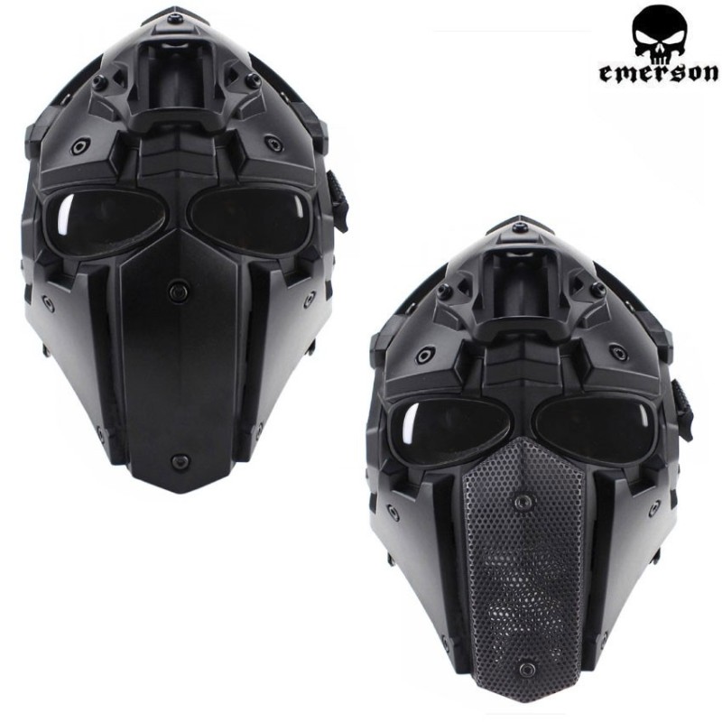 Ronin Style Black Deluxe Full Mask Ventilated W/nvg Mount Emerson (em6646b)
