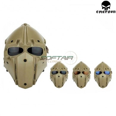 Ronin Style Dark Earth Deluxe Full Mask Ventilated W/nvg Mount Emerson (em6646t)