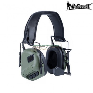 Headset With Microphone 5th Generation Olive Drab Without Reduction & Pickup Of Sound Wosport (wo-hd08v)