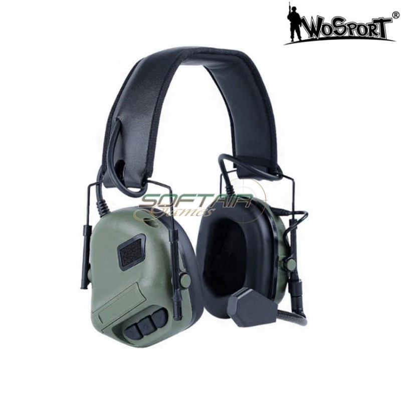 Headset With Microphone 5th Generation Olive Drab Without Reduction & Pickup Of Sound Wosport (wo-hd08v) Headset With Microphone 5th Generation Olive Drab Without Reduction & Pickup Of Sound Wosport (wo-hd08v)