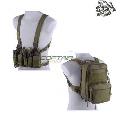 Combo Hs Style Fast Chest Rig & Flatpack Olive Drab Frog Frog Industries® (fi-hs-style-co-od)