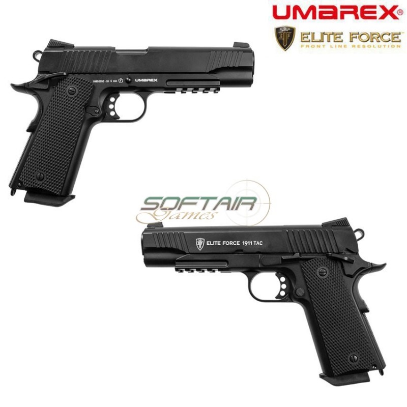 Co2 Pistol 1911 Tac Black Elite Force Umarex (um-2.5955)