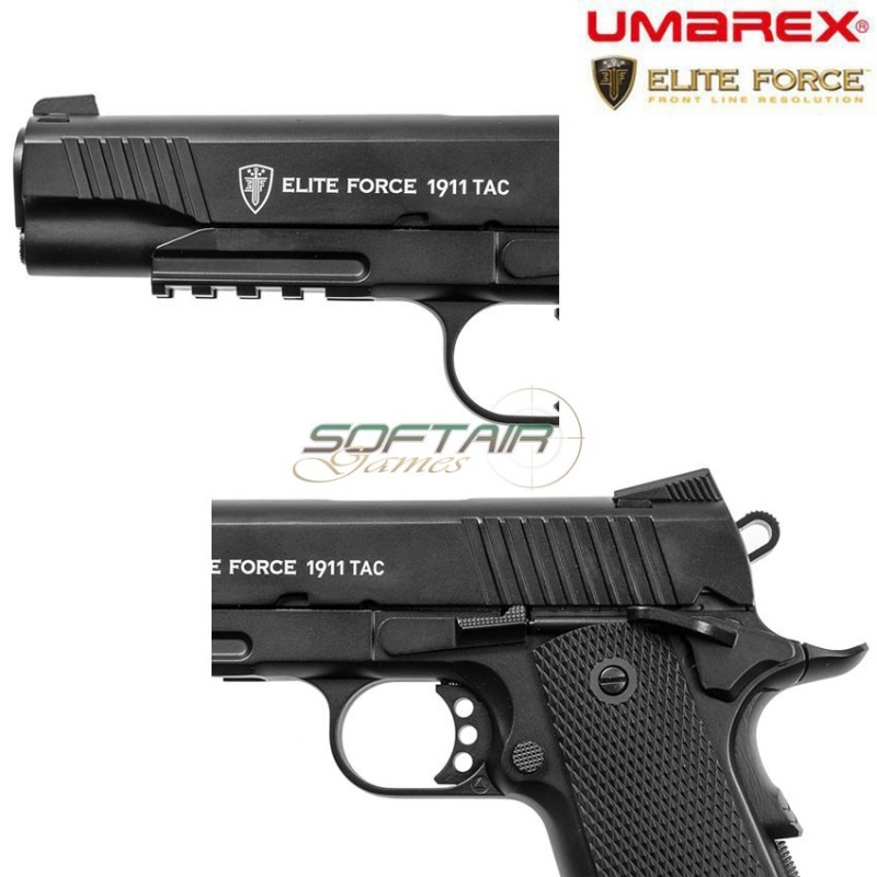 Co2 Pistol 1911 Tac Black Elite Force Umarex (um-2.5955)