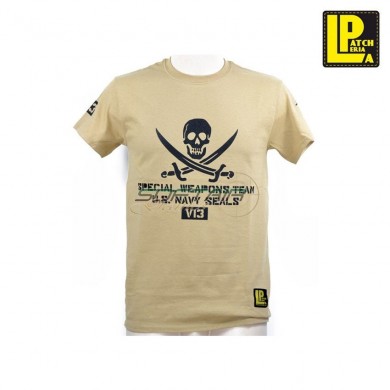 Jolly Roger Seal V13 Tan T-shirt Patcheria (lp-ts016)