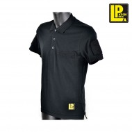 Black Tactical Polo With Velcro Patcheria (lp-pl004)