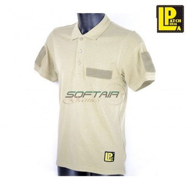 Polo Tattica Tan Con Velcro Patcheria (lp-pl006)