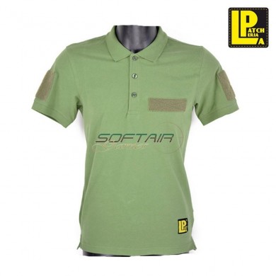 Olive Drab Tactical Polo With Velcro Patcheria (lp-pl005)