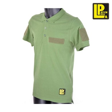 Olive Drab Tactical Polo With Velcro Patcheria (lp-pl005)