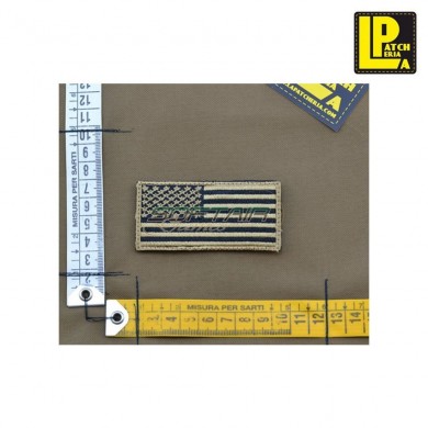 Military Morale Patch Embroidered American Flag Tan Patcheria (lp-prc278)