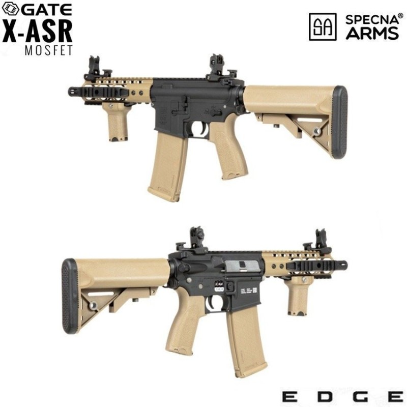 Electric Rifle Sa-e12 Edge™ M4 Short Keymod Carbine Replica Two Tone Specna Arms® (spe-01-023937)