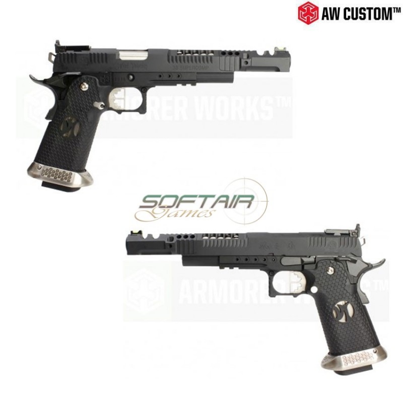 Pistola A Gas Hi-capa Custom 38 Supercomp Black Armorer Works (aw-110570)