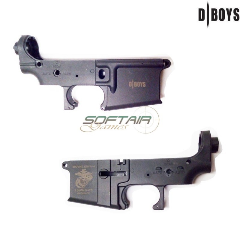 Lower Receiver In Polimero Per M4/m16 Black Dboys (by-16)