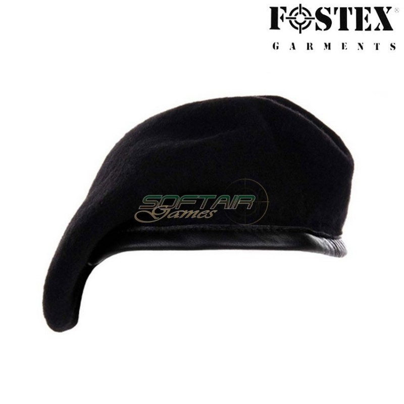 Military Beret Black Fostex (fx-211117-bk)