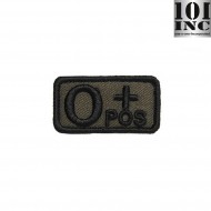 Embroidered Patch Blood Type 0+ Green 101 Inc (inc-442318-3245-od)