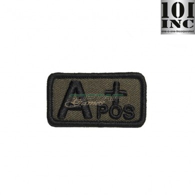 Embroidered Patch Blood Type A+ Green 101 Inc (inc-442318-3247-od)