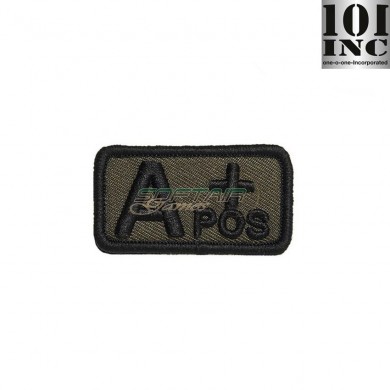 Patch Ricamata Gruppo Sanguigno A+ Green 101 Inc (inc-442318-3247-od)