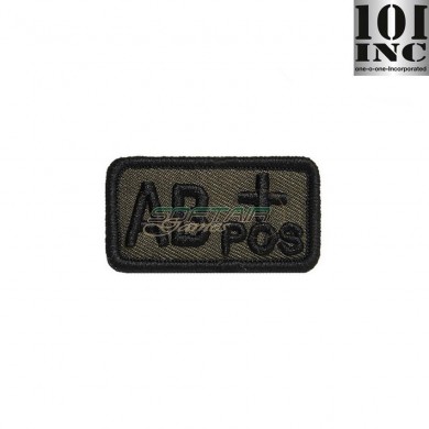 Embroidered Patch Blood Type Ab+ Green 101 Inc (inc-442318-3249-od)