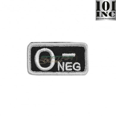 Embroidered Patch Blood Type 0- Black 101 Inc (inc-442318-3250-bk)