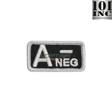 Embroidered Patch Blood Type A- Black 101 Inc (inc-442318-3252-bk)