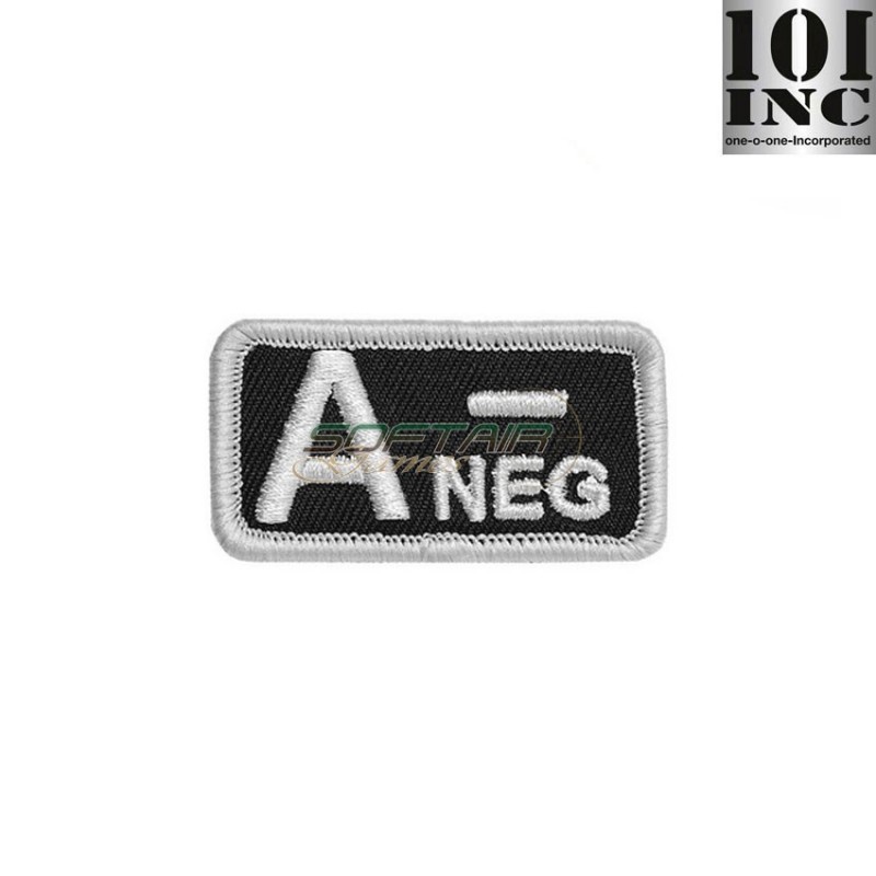 Patch Ricamata Gruppo Sanguigno A- Black 101 Inc (inc-442318-3252-bk)