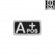 Embroidered Patch Blood Type A+ Black 101 Inc (inc-442318-3253-bk)