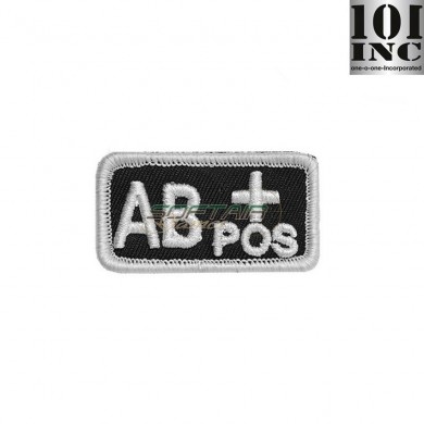 Embroidered Patch Blood Type Ab+ Black 101 Inc (inc-442318-3255-bk)