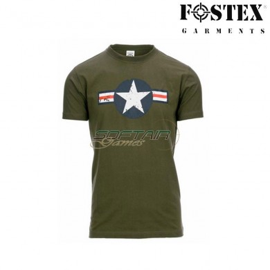 T-shirt Wwii Usaf Markings Green Fostex (fx-133504-gr)