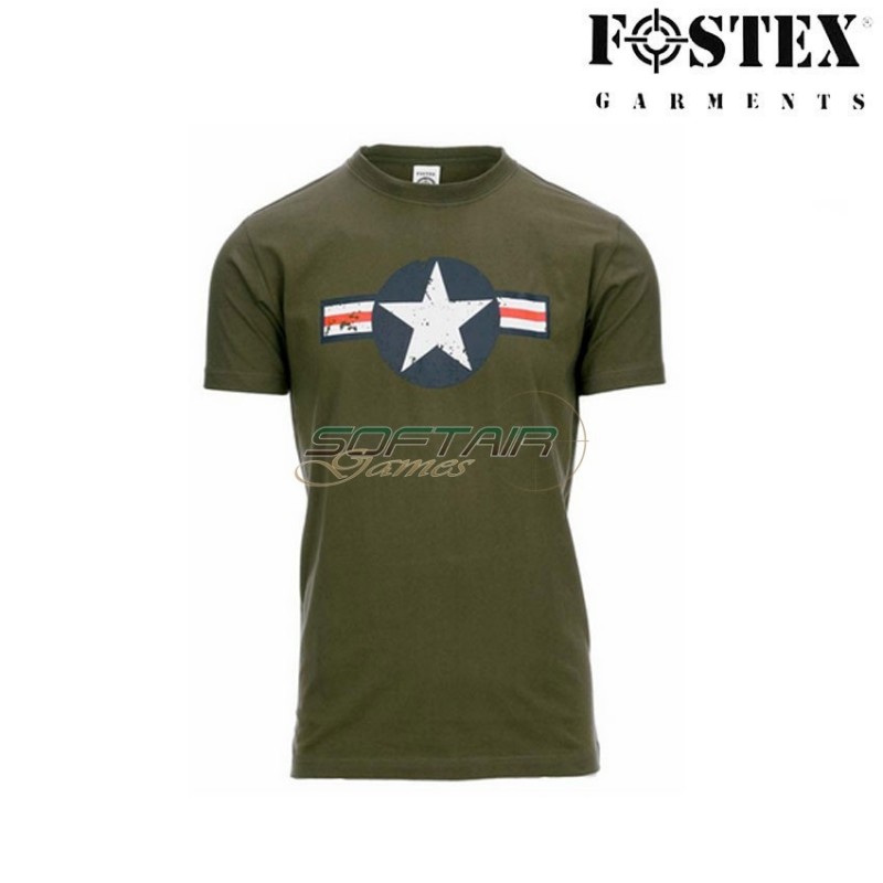 T-shirt Wwii Usaf Markings Green Fostex (fx-133504-gr) T-shirt Wwii Usaf Markings Green Fostex (fx-133504-gr)