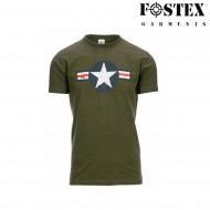 T-shirt Wwii Usaf Markings Green Fostex (fx-133504-gr) T-shirt Wwii Usaf Markings Green Fostex (fx-133504-gr)