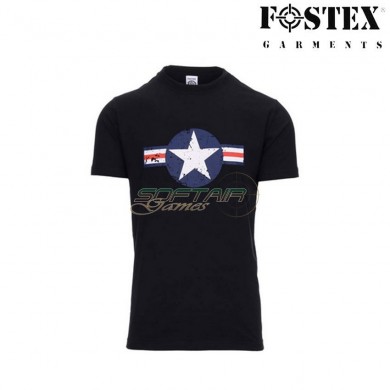 T-shirt Wwii Usaf Markings Black Fostex (fx-133504-bk)
