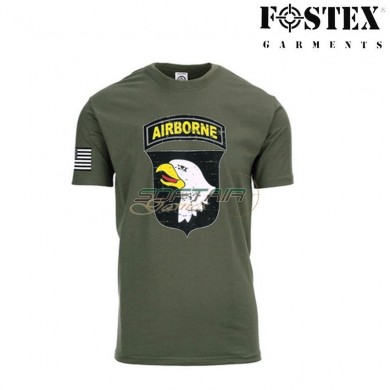 T-shirt Usa 101st Airborne Green Fostex (fx-133622-gr)
