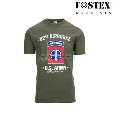 T-shirt U.s. Army 82nd Airborne Green Fostex (fx-133624-gr)