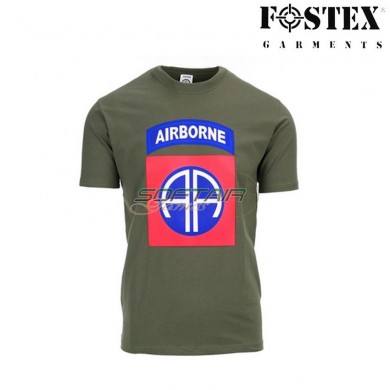 T-shirt 82nd Airborne Big Logo Green Fostex (fx-133625-gr)