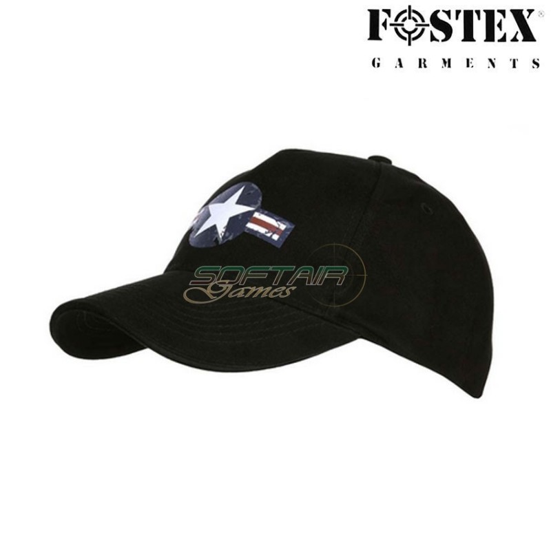 Cappello Baseball Usaf Wwii Black Fostex (fx-215151-280-bk)