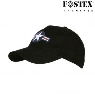 Cappello Baseball Usaf Wwii Black Fostex (fx-215151-280-bk)