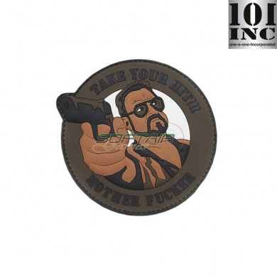 Patch 3d Pvc Take Your Hit Brown 101 Inc (inc-444180-3975)